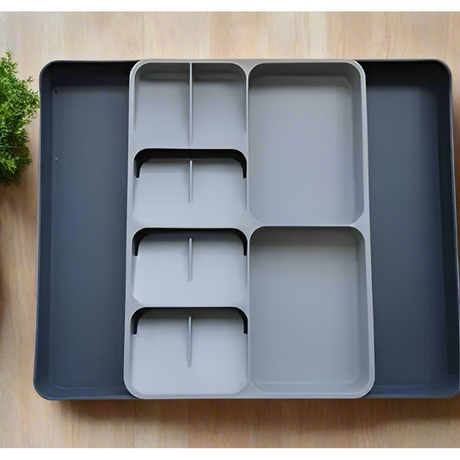 Big Size Plastic Expandable Drawer Cutlery Organizer Adjustable for Versatile Storage Easy to Clean- Furaha Finds Kenya