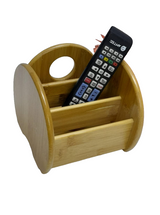 Classic Elegant Bamboo Desktop Organizer for Remote, Cutlery, and Stationery