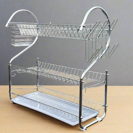 Nunix 3 Tier Dish Rack | Durable Kitchen Organizer for Plates, Cups, and Cutlery- Furaha Finds Kenya