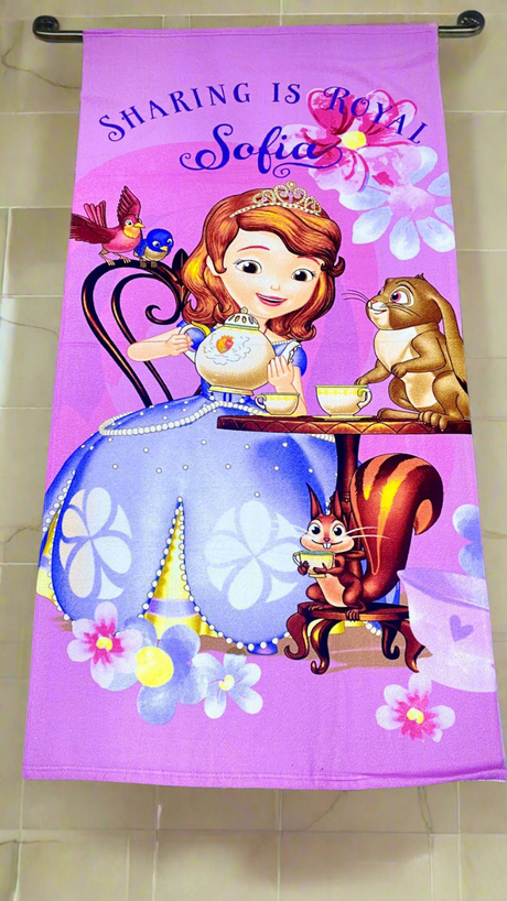 Furaha Finds cartoon themed towels soft absorbent and kid friendly perfect for bath beach and swimming pool use