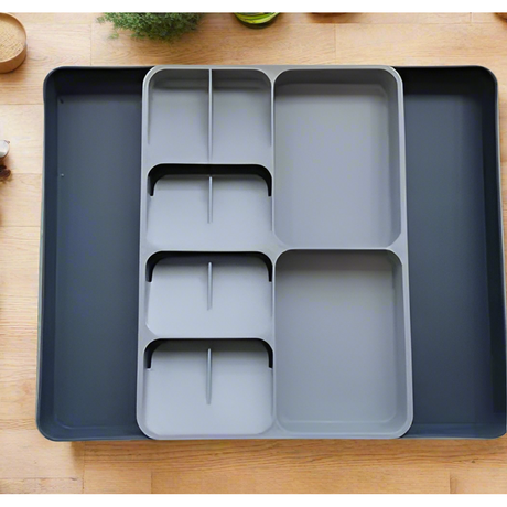 Big Size Plastic Expandable Drawer Cutlery Organizer Adjustable for Versatile Storage Easy to Clean- Furaha Finds Kenya