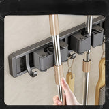 Wall Mounted Mop Holder Multi Functional Broom Hanger Shelf – Aluminum Storage Rack