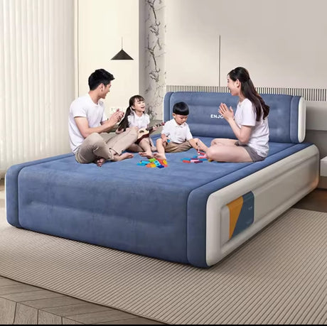 Large 5x6 ft Inflatable Air Bed with Headrest 203x152x36cm