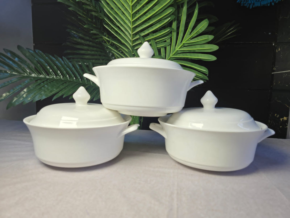 2-Litre Ceramic Serving Bowl – Microwave Friendly Modern Tableware