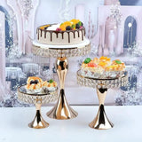 Crystal Gold Cake Stand Set of 3 Cake stand Cake Stands