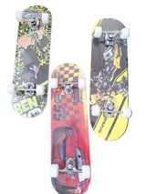 Skateboard with Rubber Wheels - Durable Outdoor Skating