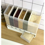 6-Compartment Cereal Dispenser – 10kg Capacity Airtight Food Storage Container Storage Organization Food Storage Containers