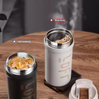 600ml (20 oz) Loff Thermos Cup with Straw Kitchen & Dining Thermoses