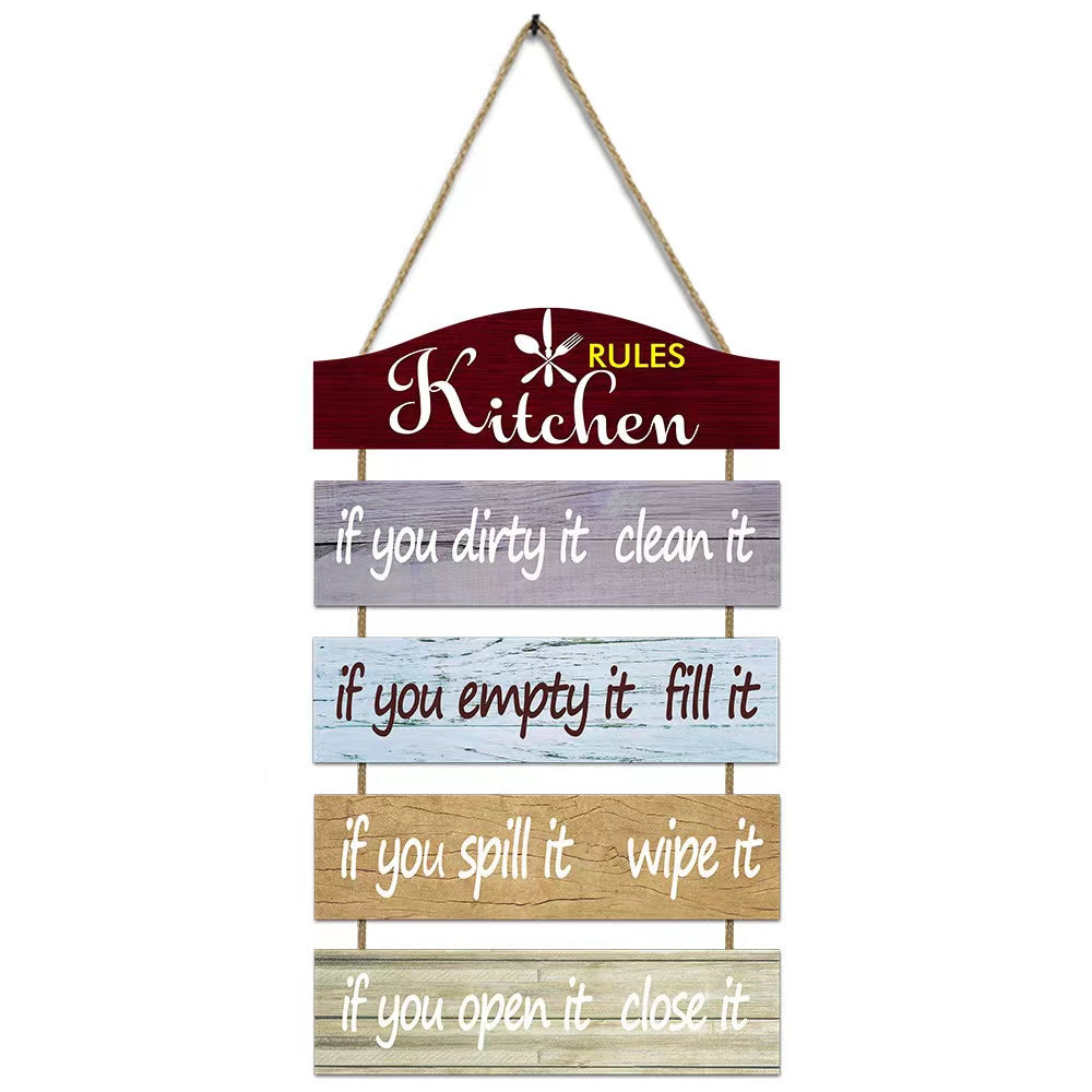 Kitchen Rules Wall Art Decor