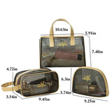 3pcs Makeup Organizer Storage Pouch Toiletry Wash Bag Set for Travel