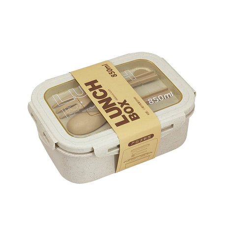 Bento Lunch Box with 2 Compartments and Spoons- Furaha Finds Kenya