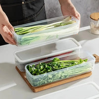 2piece Refrigerator Herb Storage Box – Fresh Keeping Crisper Organizer with Lid Kitchen Storage Food Storage Containers