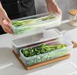2piece Refrigerator Herb Storage Box – Fresh Keeping Crisper Organizer with Lid Kitchen Storage Food Storage Containers
