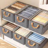 Collapsible Checked Closet Organizer With Cover