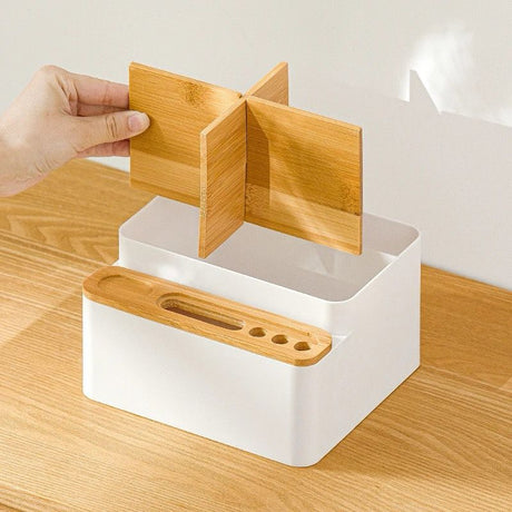 Multi Purpose Desktop Organizer with Dividers | Remote Control Storage