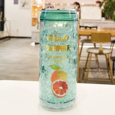 Hello Summer" Acrylic Smoothie/Party Cups with Straw | 600ml | Available in 3 Fun Shapes- Furaha Finds Kenya