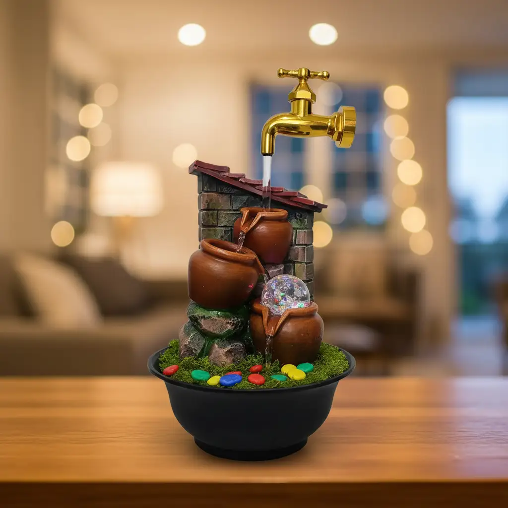 Decorative Water Fountain with LED Light Fountain Fountains