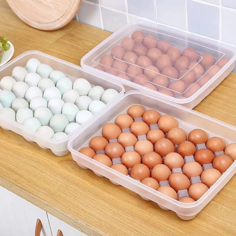 34 Egg Storage Container with Lid |Refrigerator Organizer|34cmx26cmx7.5cm- Furaha Finds Kenya