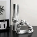 Monochrome Knot Ceramic Vase Set Home Décor Vases