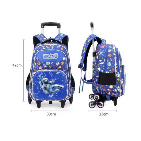 6 Wheel ZIRANYU School Wheeled Backpack