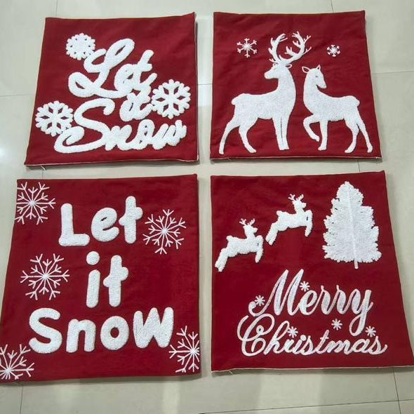 Christmas Decorations Pillowcases - 45x45cm Cotton