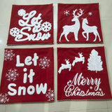 Christmas Decorations Pillowcases - 45x45cm Cotton