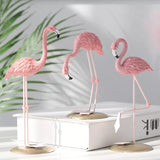 3pcs Pink Flamingo Ornament Decorative Set