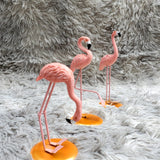 3pcs Pink Flamingo Ornament Decorative Set