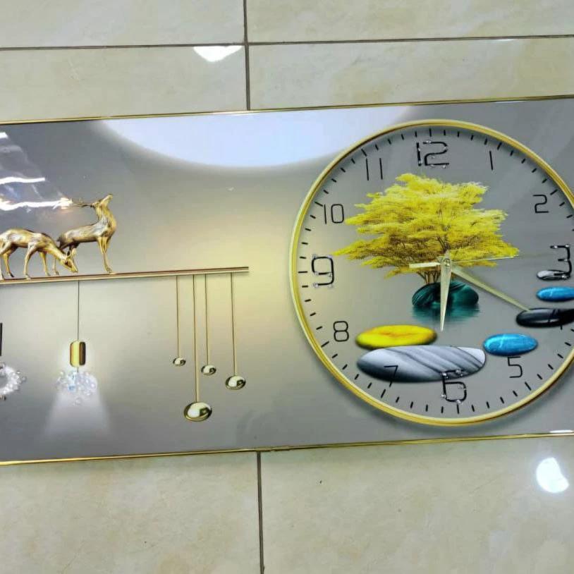 Crystal Porcelain Decorative Painting with Clock – 30x60cm households Wall Clocks