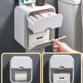 Multifunctional Wall Mounted Tissue Box – Waterproof Dual Compartment Organizer with Self-Adhesive Design hpuseholds Facial Tissue Holders