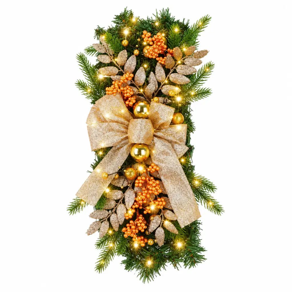 60cm Christmas LED Swag Wreath Christmas Wreaths Wreaths