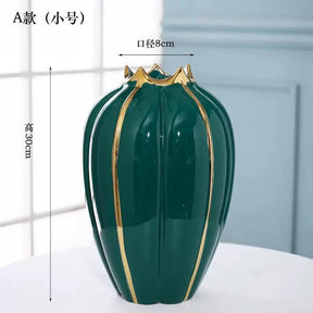 Modern Minimalist Ceramic Flower Vase – 30cm Tall Decorative Home Vase vases in decor Vases