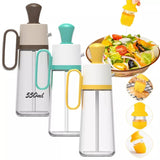 Transparent Glass Oil Dispenser Bottle with Silicone BBQ Brush – Multifunctional Kitchen Tool
