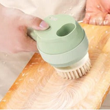 4in1 Handheld Electric Vegetable Cutter Set with Brush - Green