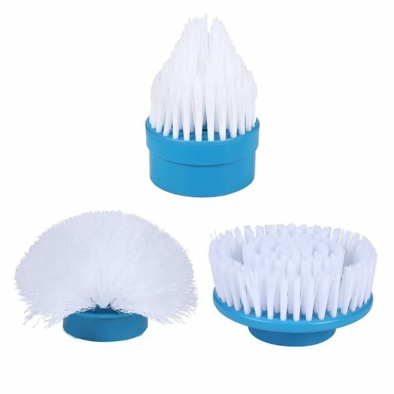 Electric Hurricane Spin Scrubber – Cordless Rechargeable Cleaning Brush with 3 Replaceable Heads