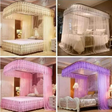 2 Stand Rail Net Mosquito Net Luxury Canopy with Lace Trim Multiple Sizes Home & Garden Bed Canopies