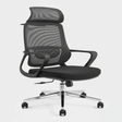 Office Chair - Ergonomic Mesh with Headrest & Chrome Base Furniture Office Chairs
