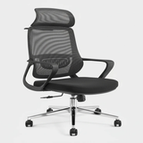Office Chair - Ergonomic Mesh with Headrest & Chrome Base Furniture Office Chairs