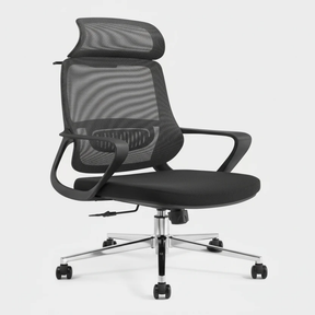 Office Chair - Ergonomic Mesh with Headrest & Chrome Base Furniture Office Chairs
