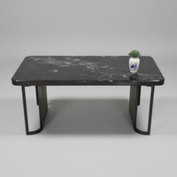 Coffee Table - Modern 120cm x 60cm with Black Marble Top Furniture Coffee Tables