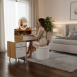 Scandinavian Dressing Table with Oval Mirror Dressing Table Dressing Tables