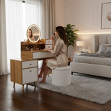 Scandinavian Dressing Table with Oval Mirror Dressing Table Dressing Tables