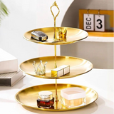 3-Tier Gold Stainless Steel Cake Stand Dessert Display Kitchen & Dining Cake Stands