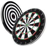 Dart Board - 18-Inch Double Sided Flocked with Iron Numbers and 6 Steel Darts Toys & Games Dartboards