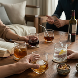 6-Piece Hexagonal Stemless Whisky Glass Set 300ml Crystal Clear Kitchen & Dining Drinkware Sets