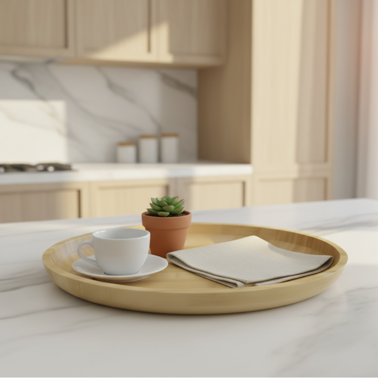 Oval Wooden Dough Basin Salad Bowl with Lid Natural Wood 35x25cm Kitchen & Dining Mixing Bowls