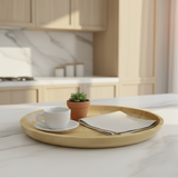 Oval Wooden Dough Basin Salad Bowl with Lid Natural Wood 35x25cm Kitchen & Dining Mixing Bowls