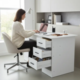 Office Desk with Lockable Drawers & Cabinet Office Desk Desks