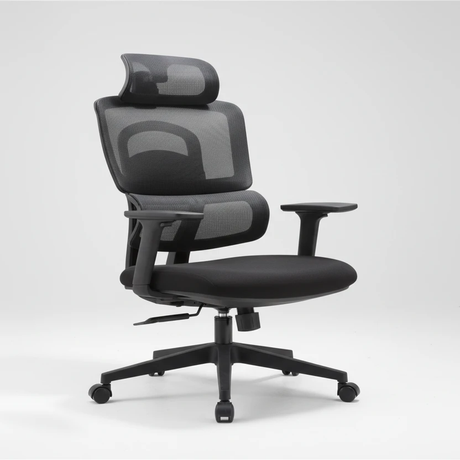 Executive Office Chair - Ergonomic Mesh with Adjustable Headrest & Lumbar Support Furniture Office Chairs