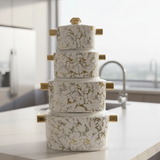 Milano 4-Piece Insulated Casserole Set with Marble Pattern Kitchen & Dining Coolers